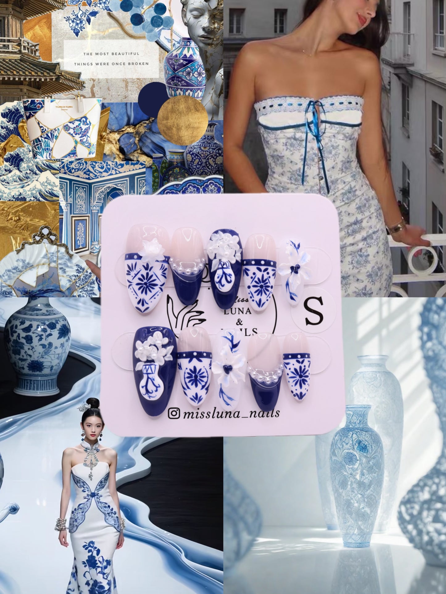 Blue White Opulence