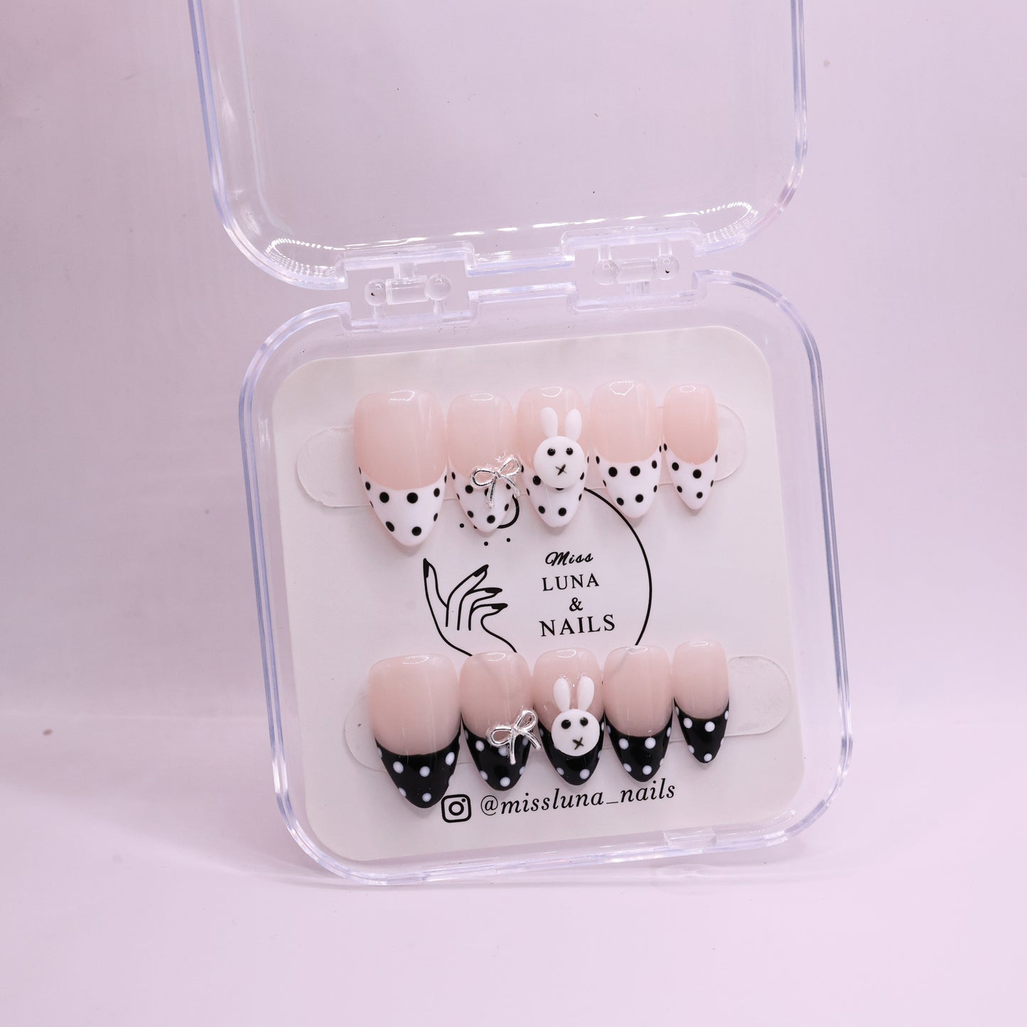 Polka Bunny French Tips
